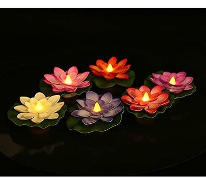 Sensor Water Floating Smokeless Candles & Lotus Flowers (Pack of 3) - Premium  from Mystical9 - Just Rs 649 /- Shop now at Mystical9.com