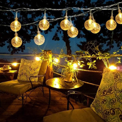 New 16 LED Crystal Balls String Light - Premium  from Mystical9 - Just Rs 549 /- Shop now at Mystical9.com