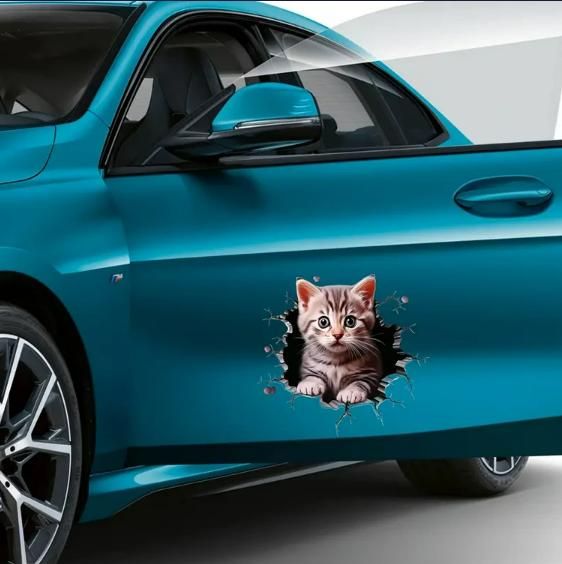 Durable Cat Pattern Car Sticker - Premium  from Mystical9 - Just Rs 399 /- Shop now at Mystical9.com