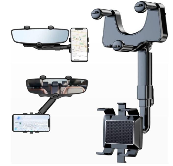 Mirror Mobile Phone Holder for Car - Premium  from Mystical9 - Just Rs 649 /- Shop now at Mystical9.com