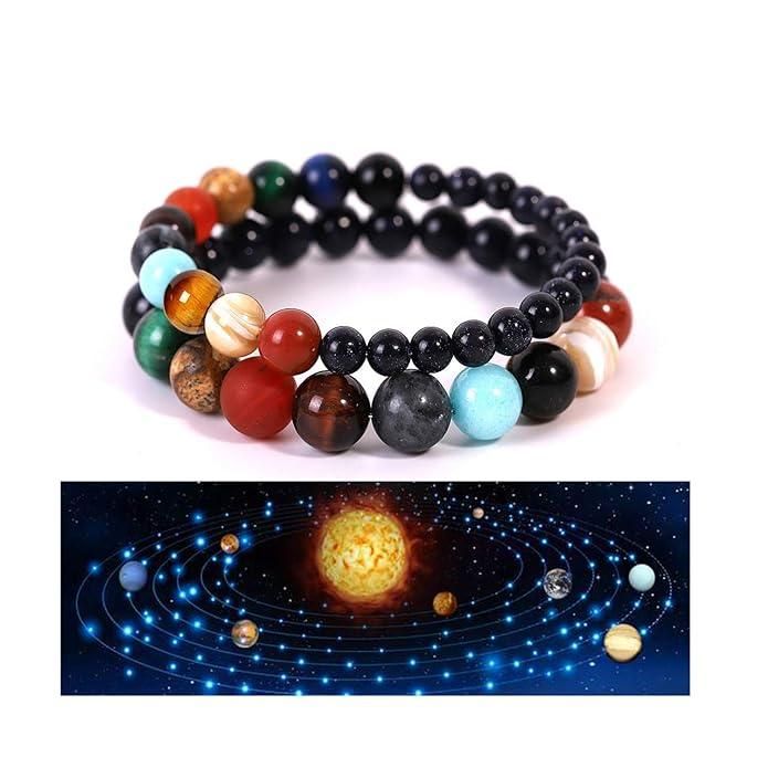 Galaxy Gem Beads Bracelet (Pack of 2) - Premium  from Mystical9 - Just Rs 799 /- Shop now at Mystical9.com