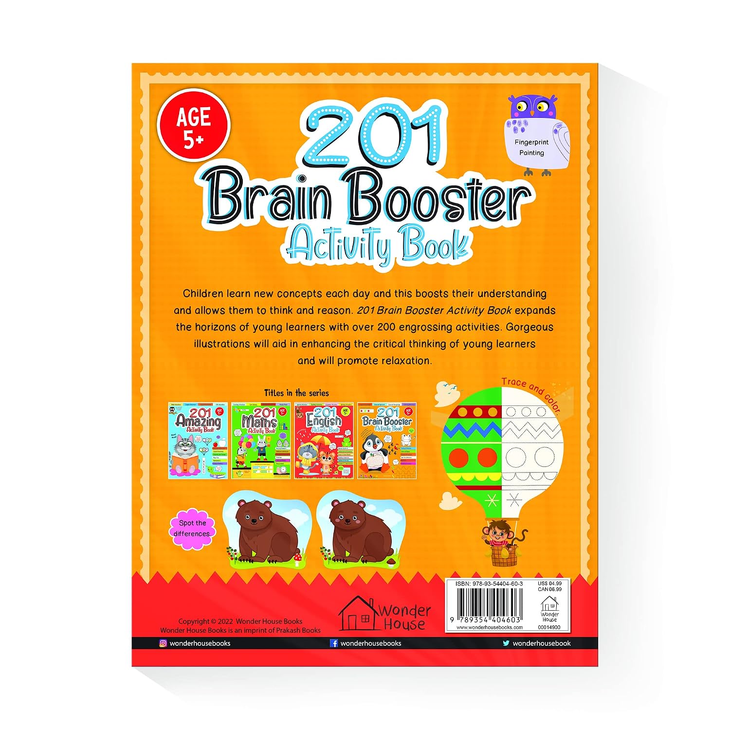 201 Brain Booster Activity Book - Fun Activities And Exercises For Children | Tracing & Pattern, Colors & Shapes, Maze | Ages 5 And Up