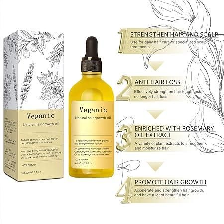 Veganic Natural Hair Growth Oil - Premium  from Mystical9 - Just Rs 425 /- Shop now at Mystical9.com