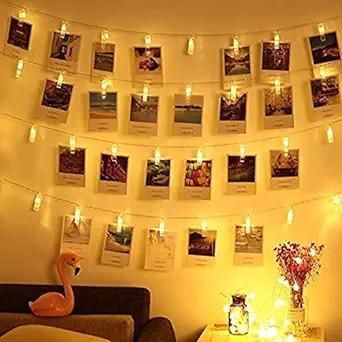 Home 16 LED Photo Clip String Lights for Hanging Photos Cards - Premium  from Mystical9 - Just Rs 599 /- Shop now at Mystical9.com