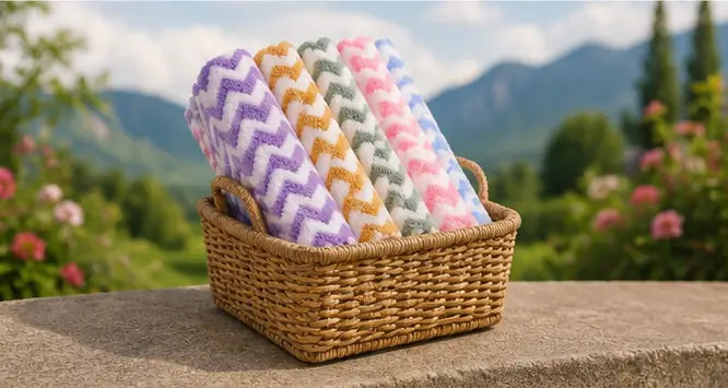 Microfiber Kitchen Cleaning Cloths (Pack of 5) – Ultra Soft Super Absorbent Dish Towels for Kitchen, Bathroom, Car & Home Cleaning