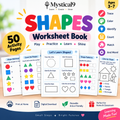 50 Shapes Worksheets for Kids | Printable Shape Tracing, Matching, Counting & Drawing Activity Book