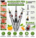 9-Level 3-in-1 Acupressure Massager Pen with FREE Massage Gel
