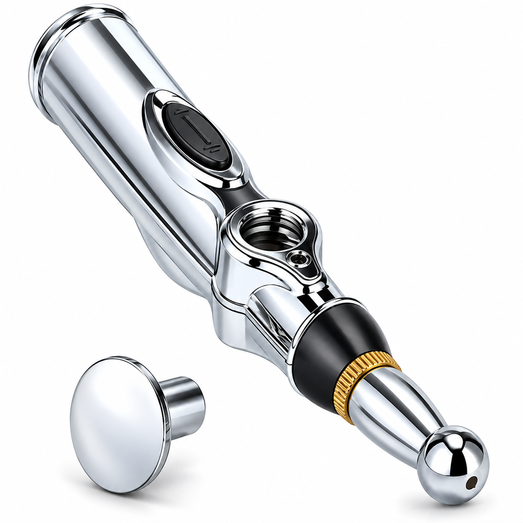 9-Level 3-in-1 Acupressure Massager Pen with FREE Massage Gel