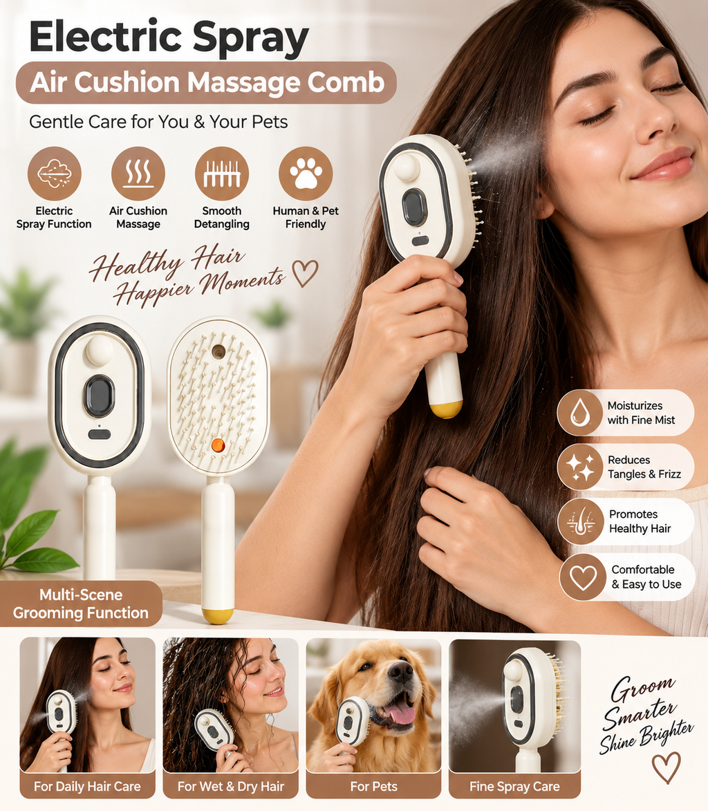 Electric Spray Air Cushion Massage Comb