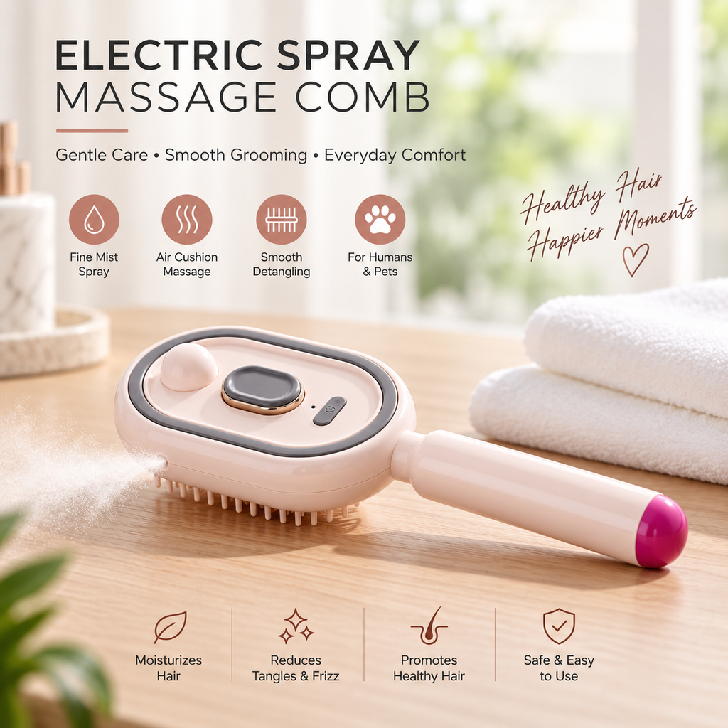 Electric Spray Air Cushion Massage Comb