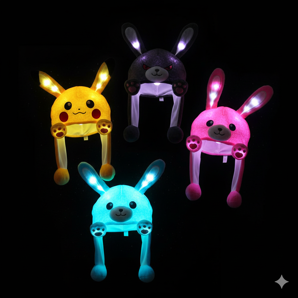 Viral LED Jumping Bunny Ear Hat Rabbit Cap