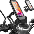Motorcycle Bicycle Waterproof Mobile Stand, Adjustable Handlebar Phone Holder for Bike & Scooter