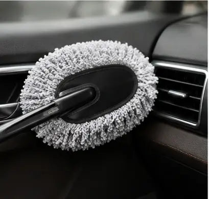 6-Piece Car Cleaning Kit – Microfiber Duster, Long Handle Brush, AC Vent Cleaner, Cleaning Cloth, Dustbin & Glass Cleaning Tablets