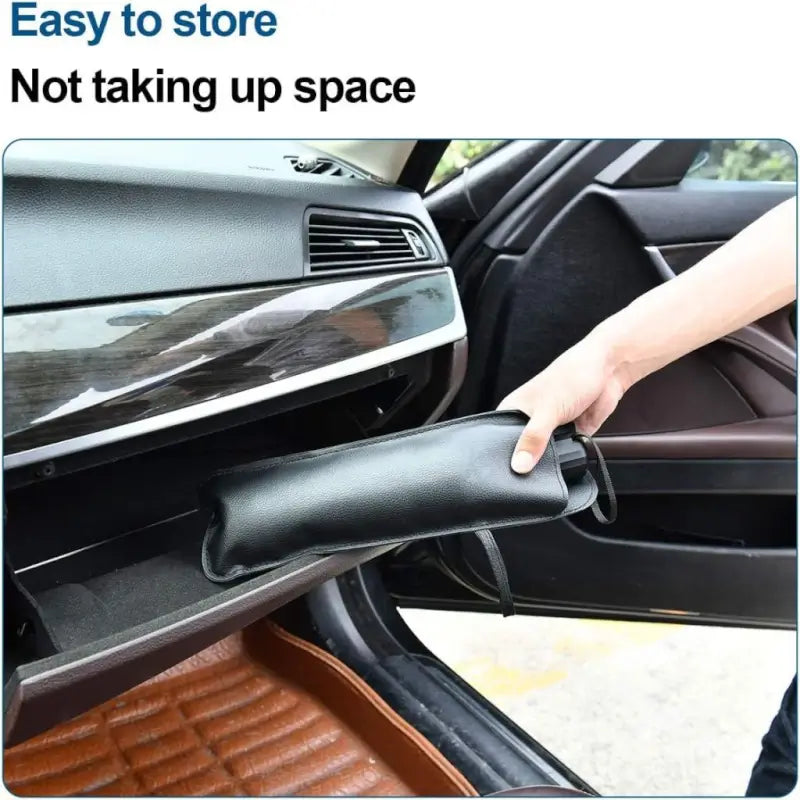 Car Sun Shade Windshield Foldable Car Front Window Sunshade Umbrella, Sun Protection & Heat Insulation Foldable Full Cover, Automotive Windshield Sunshades Fit Most Vehicles (Black).