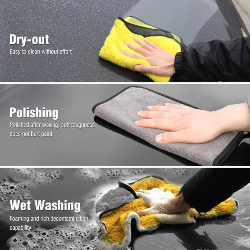 40x40 cm Microfiber Towel Cleaning Cloth for Car, Home, Kitchen and Multipurpose Cleaning, 1 Pc
