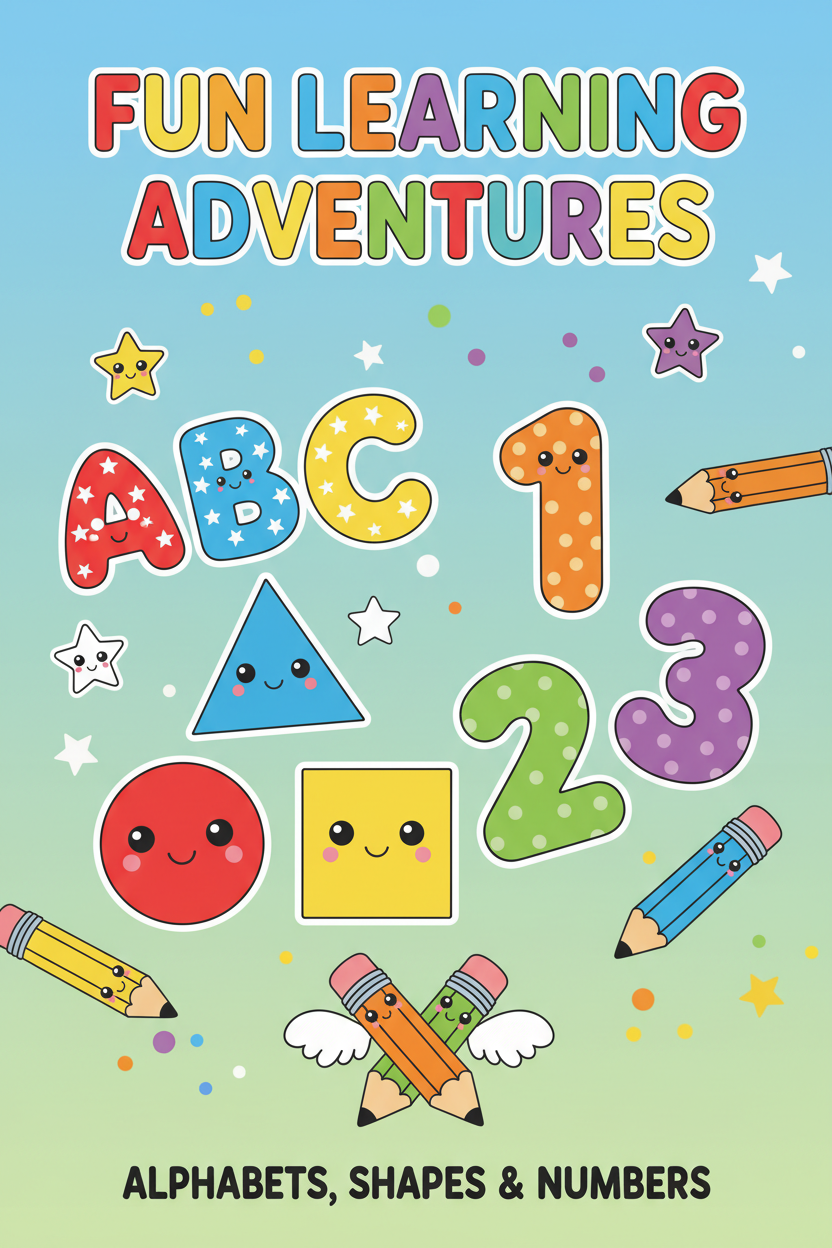 kids Super Learning Workbook – 30 Printable Activity Pages | Preschool & Early Learning PDF