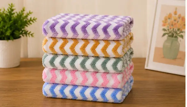 Microfiber Kitchen Cleaning Cloths (Pack of 5) – Ultra Soft Super Absorbent Dish Towels for Kitchen, Bathroom, Car & Home Cleaning