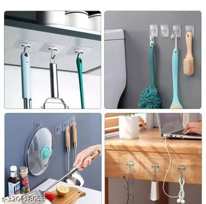 Self Adhesive Wall Hooks 20Pcs - Premium  from Mystical9 - Just Rs 450 /- Shop now at Mystical9.com