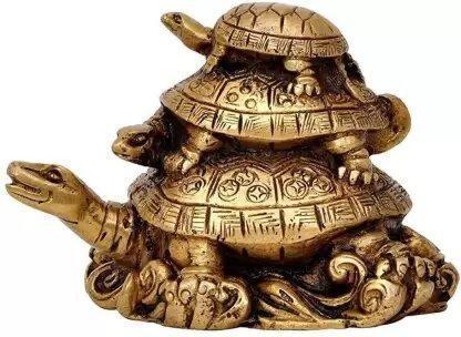 Three Tiered Turtle Tortoise Family For Health And Good Luck For Home D�cor - 12 cm - Premium  from Mystical9 - Just Rs 585 /- Shop now at Mystical9.com