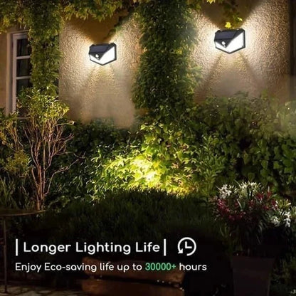 Solar Lights-Bright Solar Wireless Security Motion Sensor 100 Led Night Light for Home and Garden ,Outdoors - Premium  from Mystical9 - Just Rs 700 /- Shop now at Mystical9.com