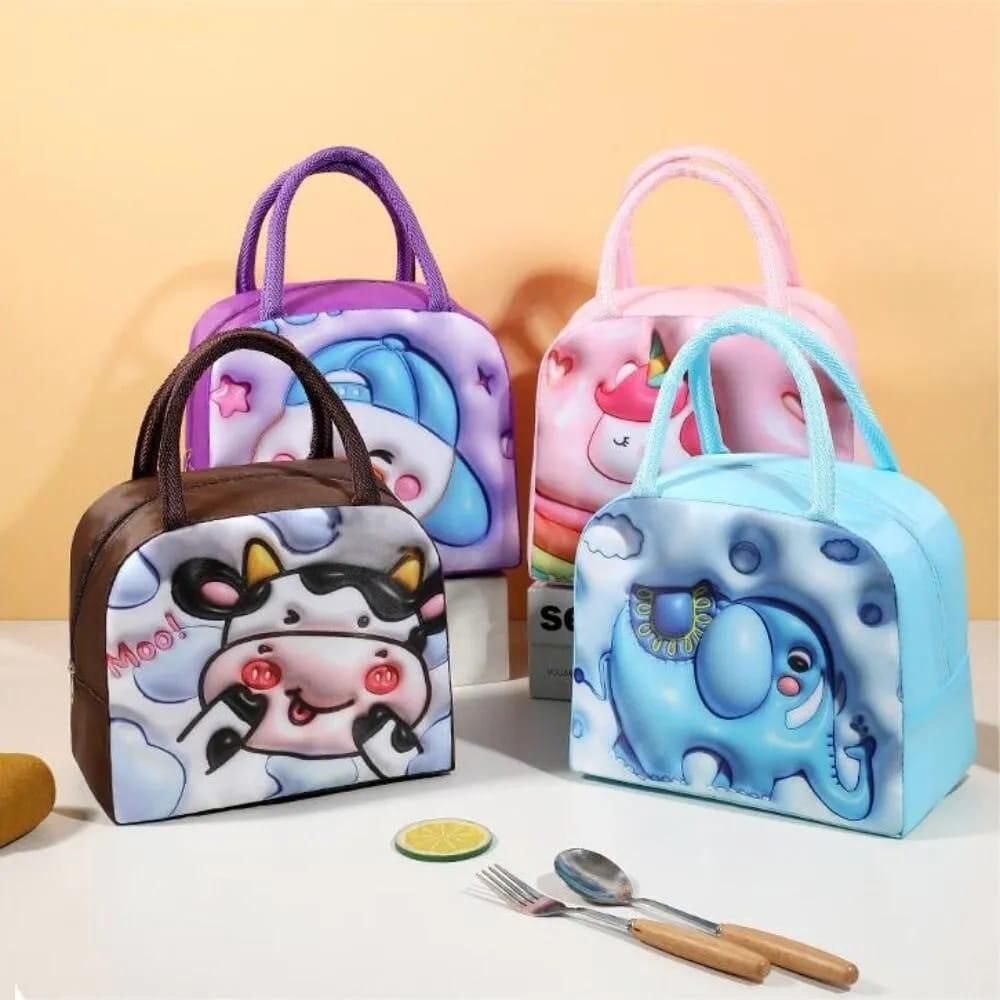 Lunch Box Bag Children Cute Lunch Box Bag (Pack of 3) - Premium  from Mystical9 - Just Rs 600 /- Shop now at Mystical9.com