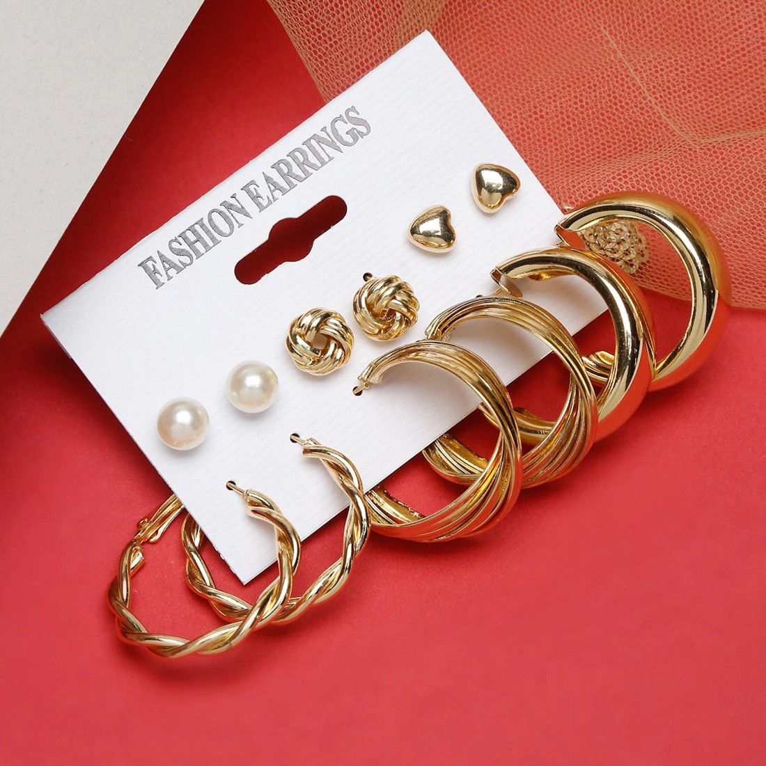 Combo Pack Of Earrings(Pack Of 6) - Premium  from Mystical9 - Just Rs 649 /- Shop now at Mystical9.com