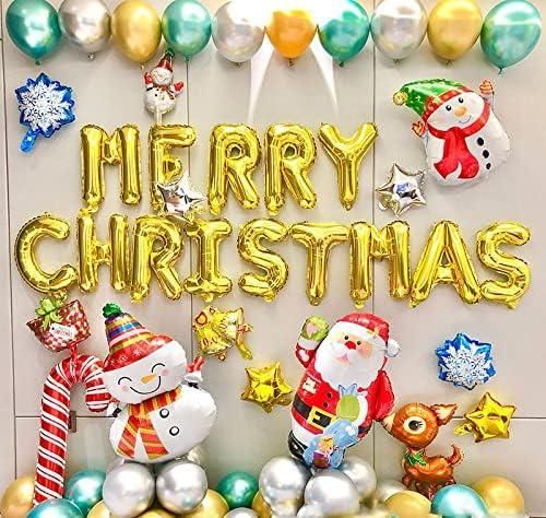 Combo of Merry Christmas Gold Letter Balloon (Pack of 1) - Premium  from Mystical9 - Just Rs 600 /- Shop now at Mystical9.com