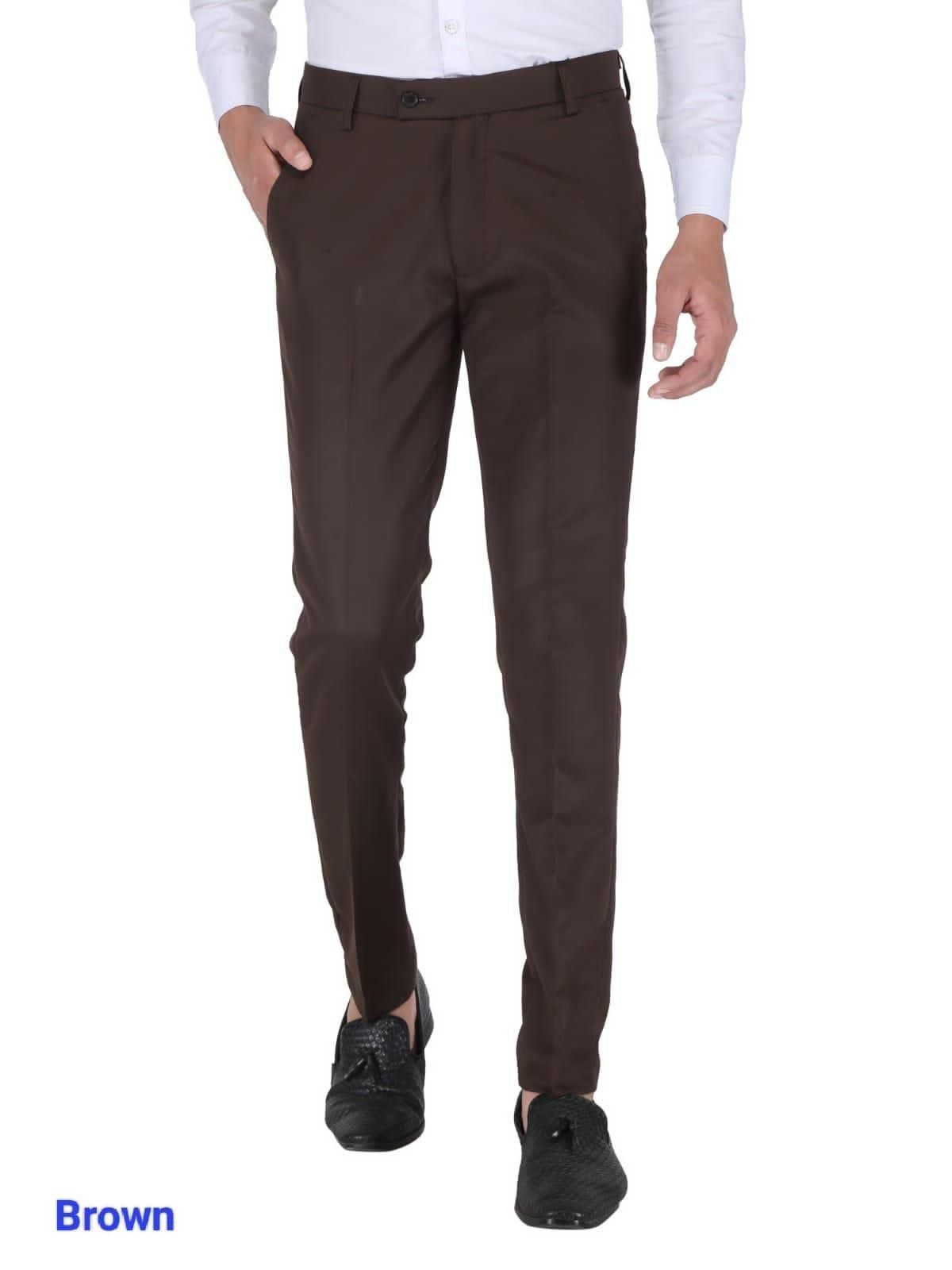 Mens Cotton Stretchable Solid Formal Trouser - Premium  from Mystical9 - Just Rs 750 /- Shop now at Mystical9.com