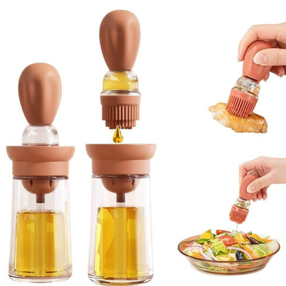 Oil Dispenser with Brush - Premium  from Mystical9 - Just Rs 649 /- Shop now at Mystical9.com