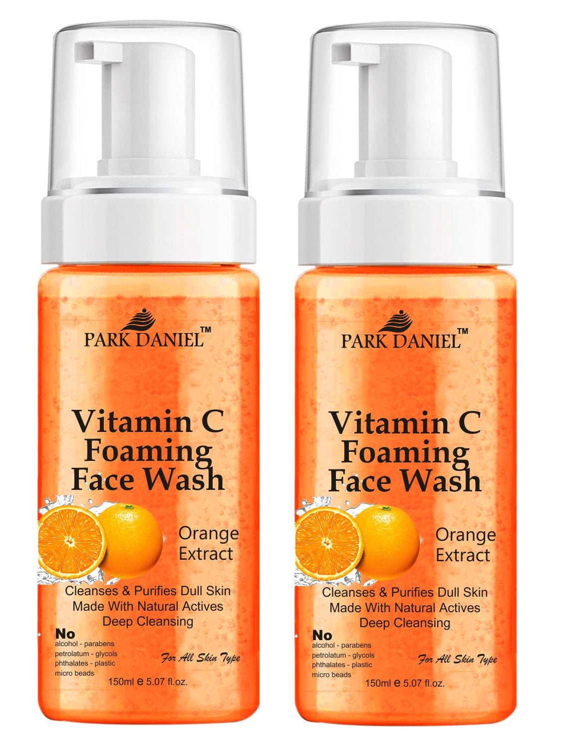 Park Daniel Vitamin C Foaming Face Wash For Deep Cleansing for Normal to Dry Skin Combo Pack of 2 of 150 ML(300 ML) - Premium  from Mystical9 - Just Rs 800 /- Shop now at Mystical9.com