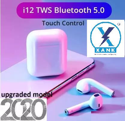 XANK TWS i12 Bluetooth Earphone with Portable Charging Case (White, True Wireless) - Premium  from Mystical9 - Just Rs 800 /- Shop now at Mystical9.com