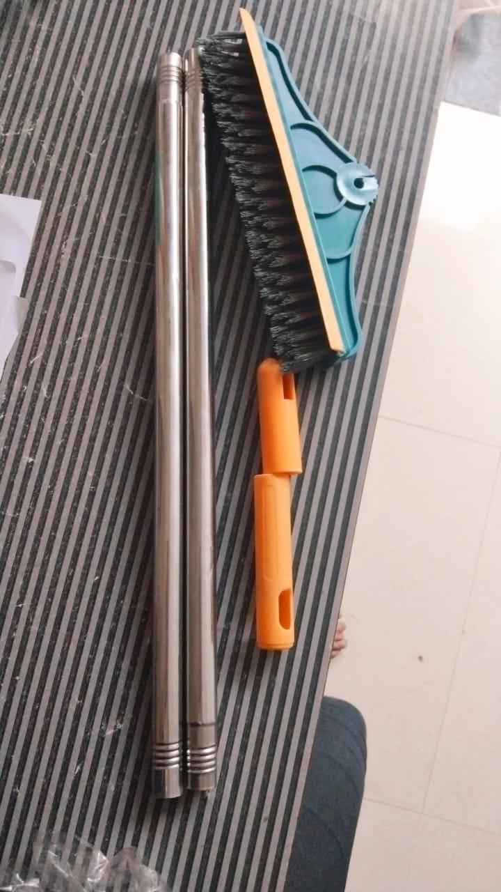 Floor Brush- 2 In 1 Long Handle Wiper Stiff Bristle Floor Brush - Premium  from Mystical9 - Just Rs 570 /- Shop now at Mystical9.com