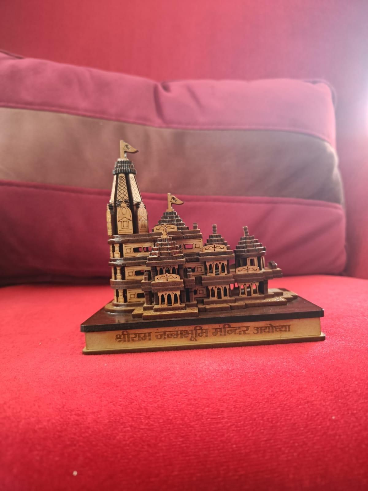 Shri Ram Mandir Ayodhya 3D Wooden Temple - Premium  from Mystical9 - Just Rs 700 /- Shop now at Mystical9.com