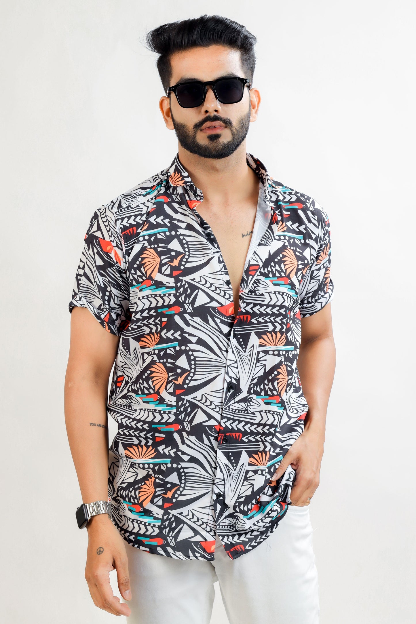 HARPITA Cotton Printed Half Sleeves Regular Fit Mens Casual Shirt - Premium  from Mystical9 - Just Rs 815 /- Shop now at Mystical9.com