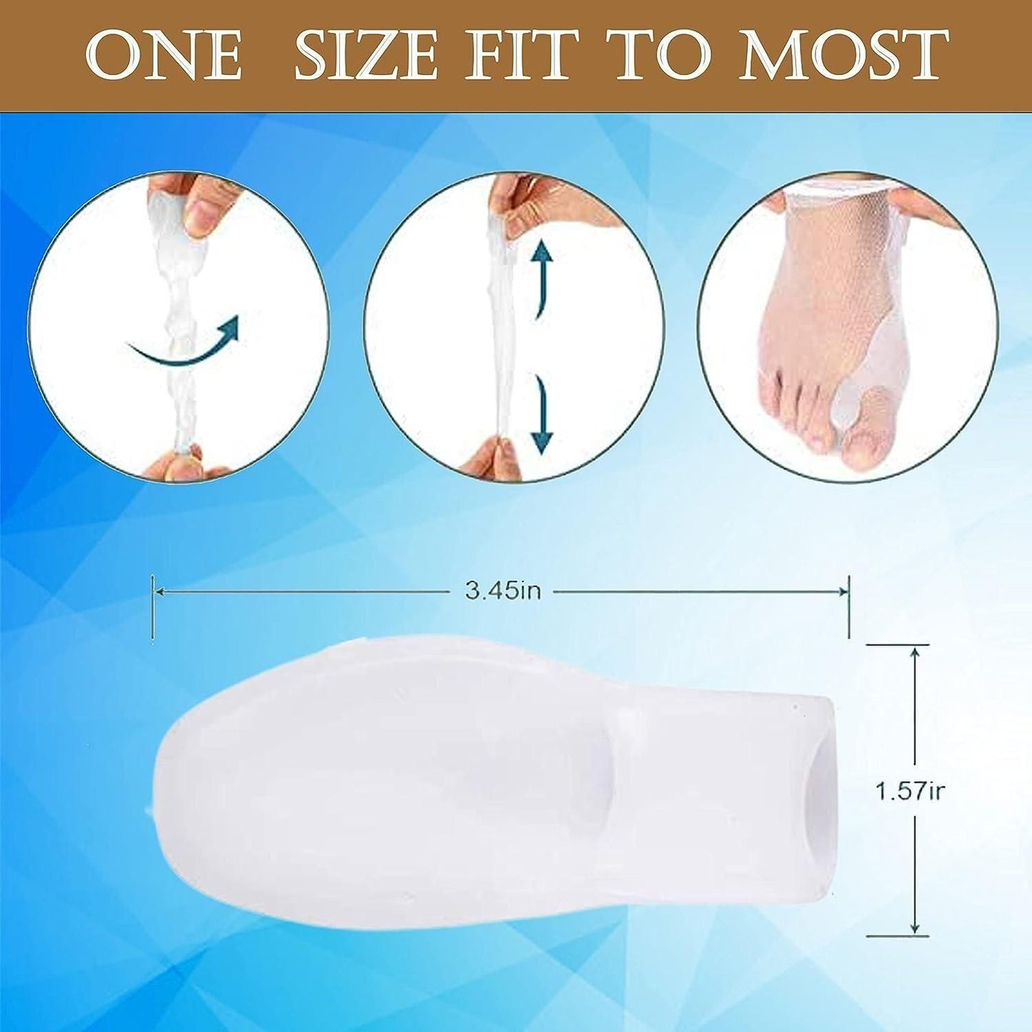 Silicone Toe Separator For Adults Bunion Corrector Splint Kit For Toe - Premium  from Mystical9 - Just Rs 640 /- Shop now at Mystical9.com