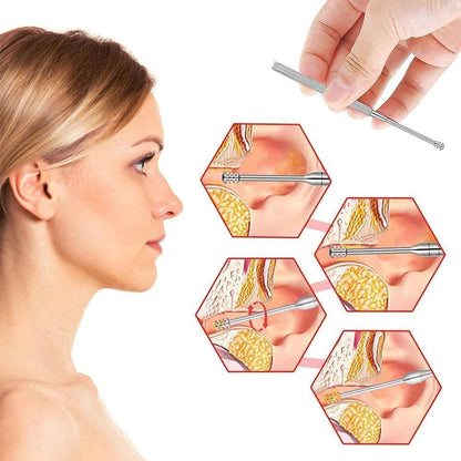 6 Pieces Ear Wax Removal Smooth Stainless Steel Kit - Premium  from Mystical9 - Just Rs 500 /- Shop now at Mystical9.com