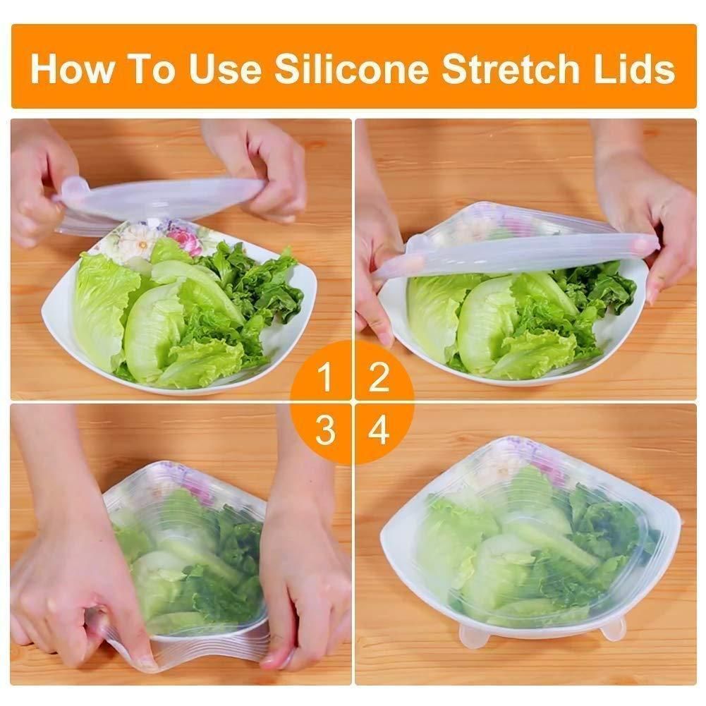 Silicon Lids - Reusable Silicone Stretch Lids For Food Cover ( Set of 6 ) - Premium  from Mystical9 - Just Rs 600 /- Shop now at Mystical9.com