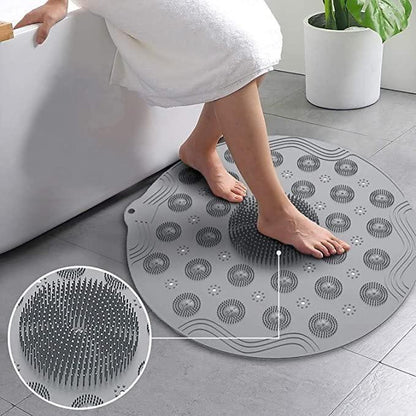 Shower Foot Cleaner Scrubber Foot Brush Massager Pad Non Slip Suction Cup Exfoliating Dead Skin Foot Mat for Shower (Pack of 2) - Premium  from Mystical9 - Just Rs 680 /- Shop now at Mystical9.com