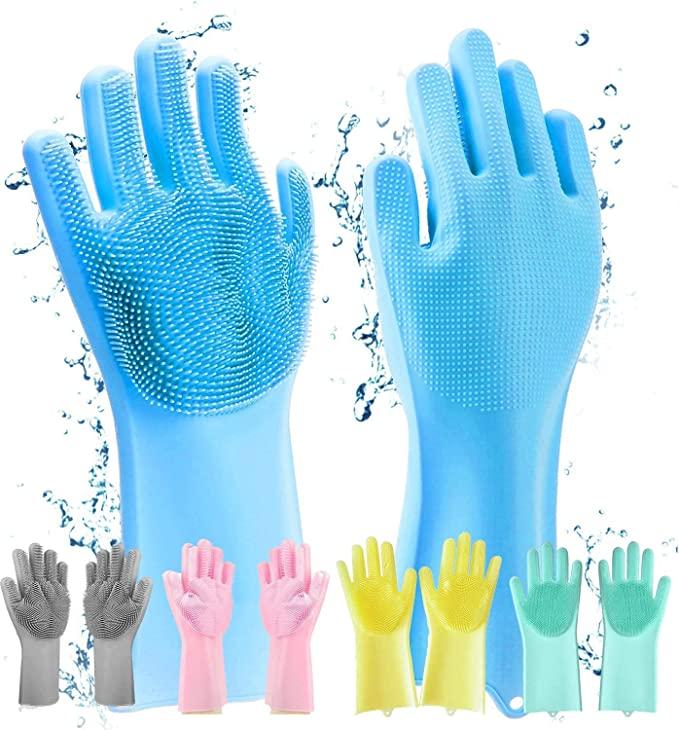 Gloves Magic Silicone Dish Washing Gloves for Kitchen (Pair of 1) - Premium  from Mystical9 - Just Rs 630 /- Shop now at Mystical9.com