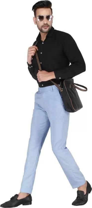 Mens Cotton Stretchable Solid Formal Trouser - Premium  from Mystical9 - Just Rs 750 /- Shop now at Mystical9.com