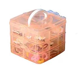 Plastic 3 Layer 18 Grid Cosmetic Storage Box for Home 1Pc - Premium  from Mystical9 - Just Rs 550 /- Shop now at Mystical9.com