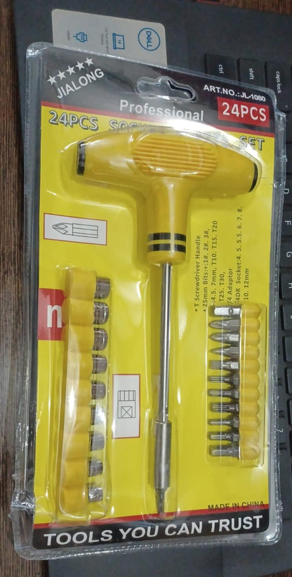 Fidato 21 Pcs Screwdriver Socket Tool Kit - Premium  from Mystical9 - Just Rs 700 /- Shop now at Mystical9.com