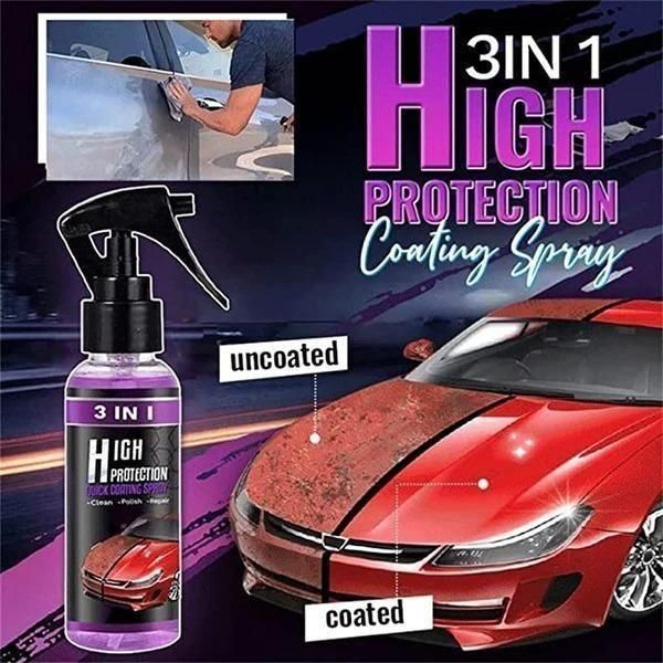 3 in 1 High Protection Quick Car Ceramic Coating Spray - Car Wax Polish Spray (Pack 1) - Premium  from Mystical9 - Just Rs 550 /- Shop now at Mystical9.com