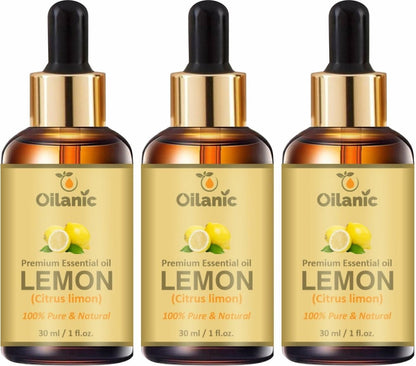 Oilanic Premium Lemon Essential Oil Combo pack of 3 bottles of 30 ml(90 ml) - Premium  from Mystical9 - Just Rs 800 /- Shop now at Mystical9.com