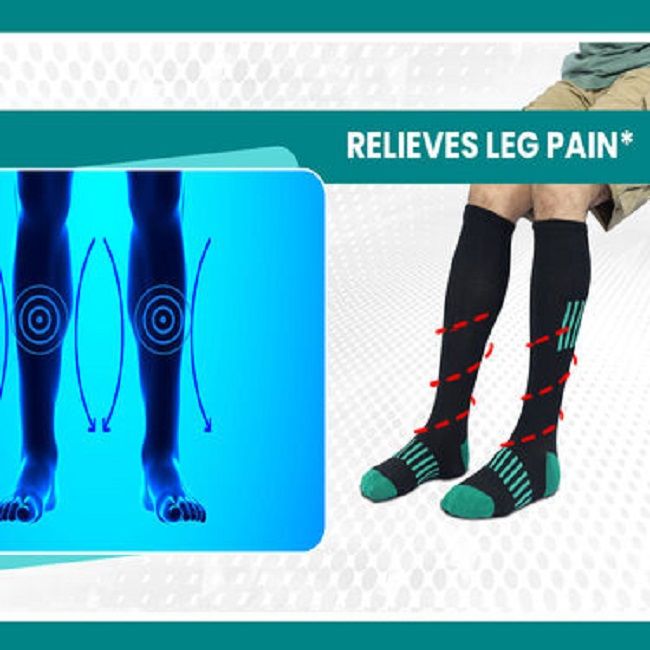 Fidato Pain Relief Compression Socks - Buy 1 Pair Get 1 Pair - Premium  from Mystical9 - Just Rs 700 /- Shop now at Mystical9.com