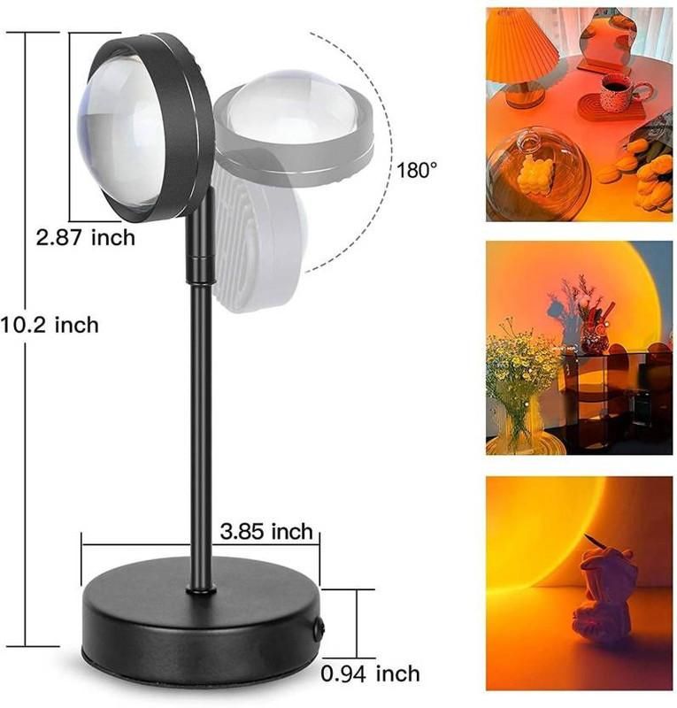 180 Degree Rotation Auto Ryde Sunset Projector Light - Premium  from Mystical9 - Just Rs 730 /- Shop now at Mystical9.com