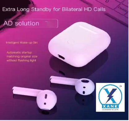 XANK TWS i12 Bluetooth Earphone with Portable Charging Case (White, True Wireless) - Premium  from Mystical9 - Just Rs 800 /- Shop now at Mystical9.com