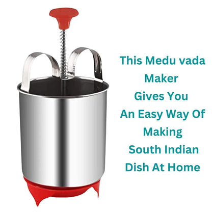 Stainless Steel Medu Vada Maker With Stand - Premium  from Mystical9 - Just Rs 530 /- Shop now at Mystical9.com