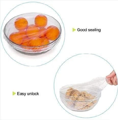 Plastic Bags - Reusable Elastic Food Storage Plastic Covers (Pack of 100) - Premium  from Mystical9 - Just Rs 550 /- Shop now at Mystical9.com