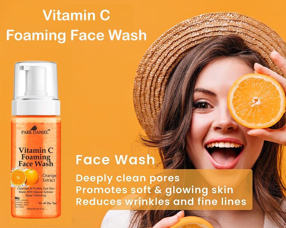 Park Daniel Vitamin C Foaming Face Wash For Deep Cleansing for Normal to Dry Skin Combo Pack of 2 of 150 ML(300 ML) - Premium  from Mystical9 - Just Rs 800 /- Shop now at Mystical9.com